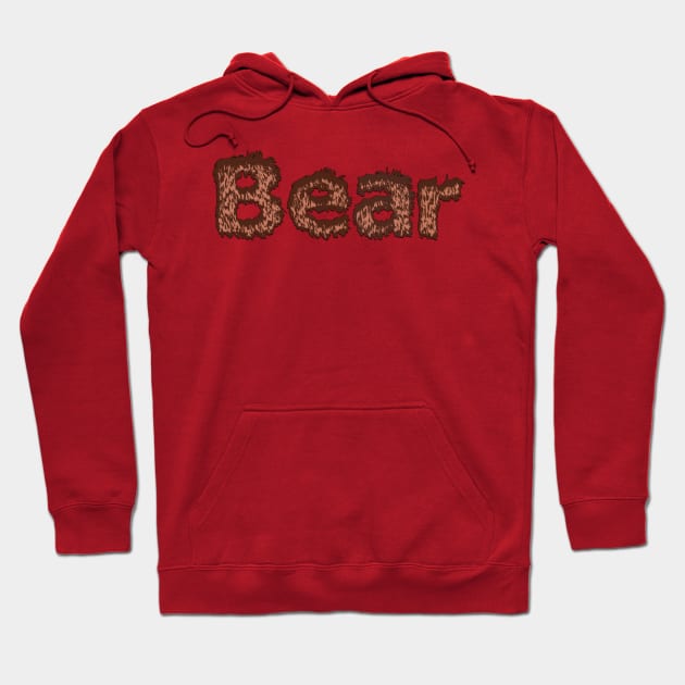 Bear (Hairy Font) Hoodie by JasonLloyd